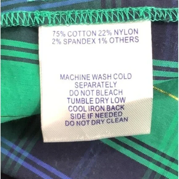 NWT Southern Tide Womens Green & Navy Plaid Wrap Long Sleeve Top XL - Picture 7 of 9